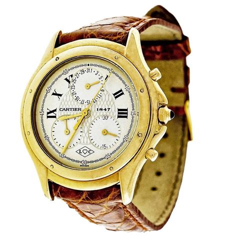 cartier watch mens gold|cartier gold watch men's vintage.